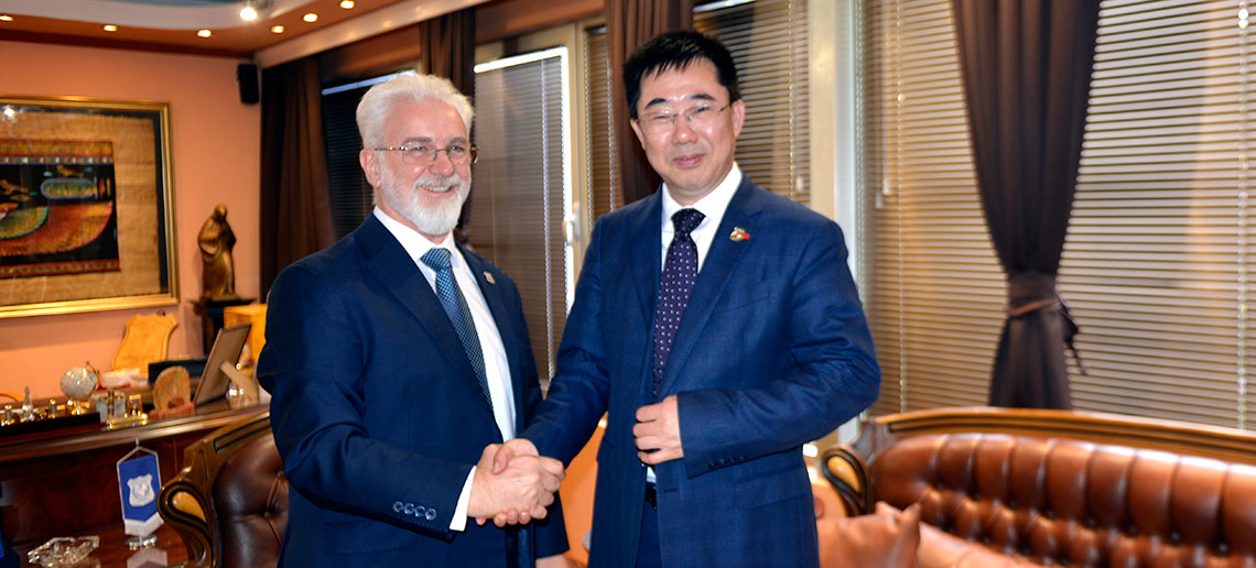 THE AMBASSADOR OF CHINA ZHANG SUO MET WITH RECTOR MILENKOVSKI!