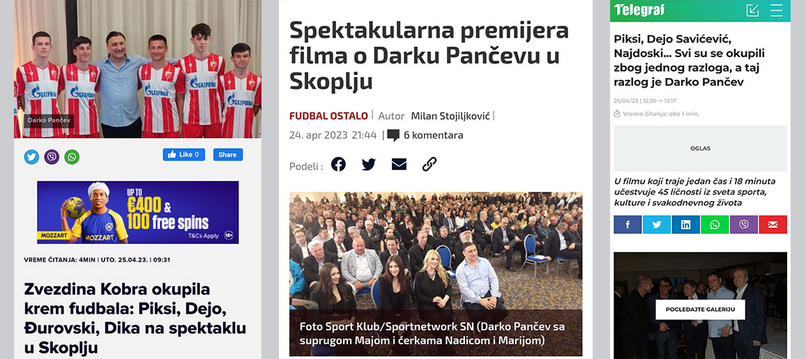 НЕ СТИВНУВААТ РЕАКЦИИТЕ НА ПРОМОЦИЈАТА НА ДОКУМЕНТАРЕЦОТ ЗА ДАРКО ПАНЧЕВ, „ПАТОТ НА КОБРА ДО ЅВЕЗДИТЕ“!