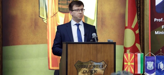 УНИВЕРЗИТЕТОТ СКОПЈЕ ДОМАЌИН НА ВИСОКИ ЕВРОПСКИ ГОСТИ ОД УНГАРИЈА